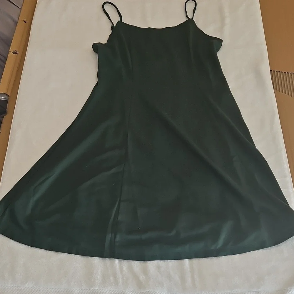 Arisco Women's Dark Green Jacket & Dress Set XXL Long Sleeve Zipper